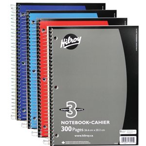 CAHIER LIGNÉ - HILROY - 3 SUJETS - 300 PAGES