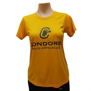 T-SHIRT CONDORS FEMME (POLYESTER "DRYFIT") - OR 